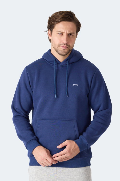 Slazenger MOONLIGHT I Erkek Kapüşonlu Lacivert Sweatshırt