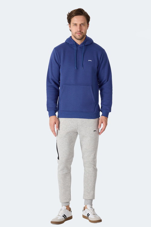 Slazenger MOONLIGHT I Erkek Kapüşonlu Lacivert Sweatshırt