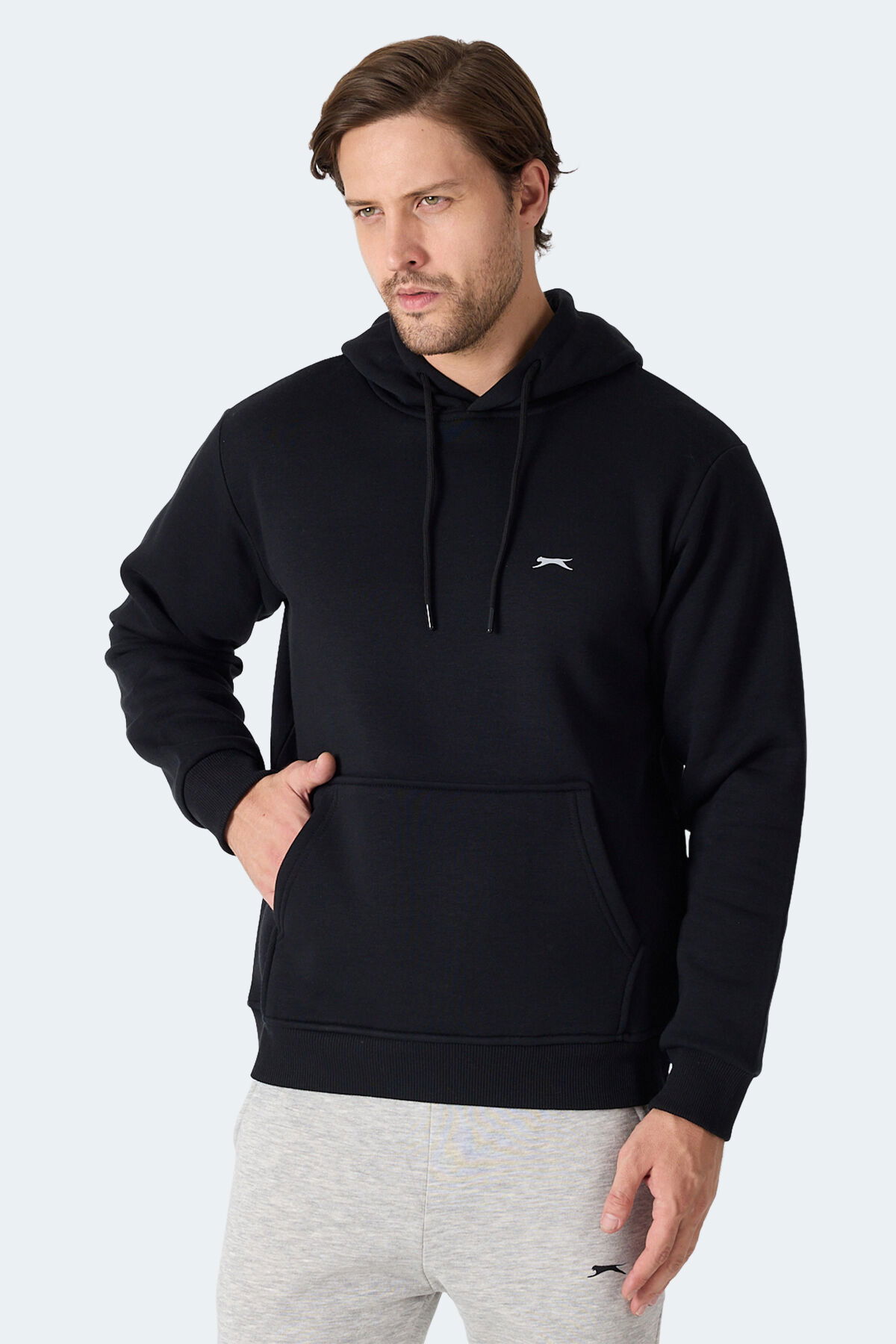 Slazenger MOONLIGHT I Erkek Siyah Sweatshirt - Thumbnail