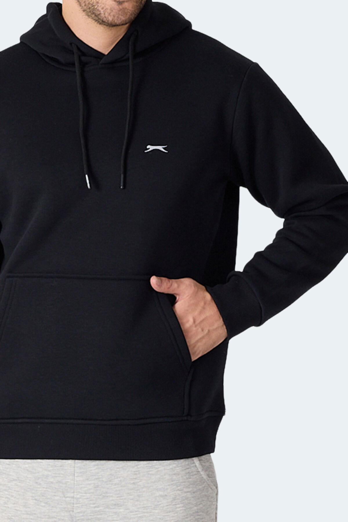 Slazenger MOONLIGHT I Erkek Siyah Sweatshirt - Thumbnail