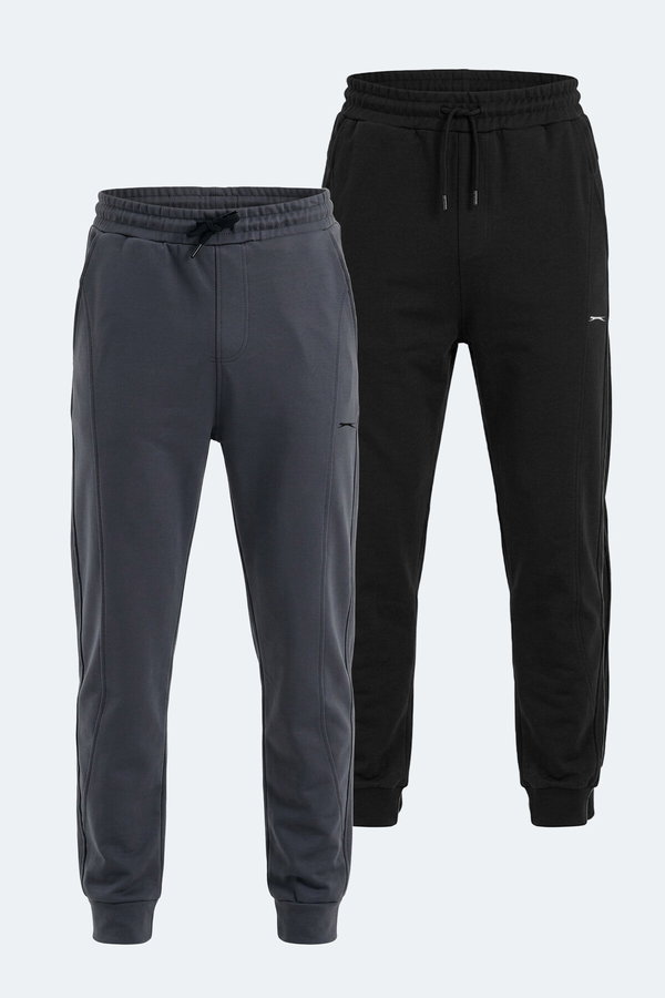 Slazenger NACIO 2 Lİ SET Erkek Siyah - Antrasit Eşofman Altı