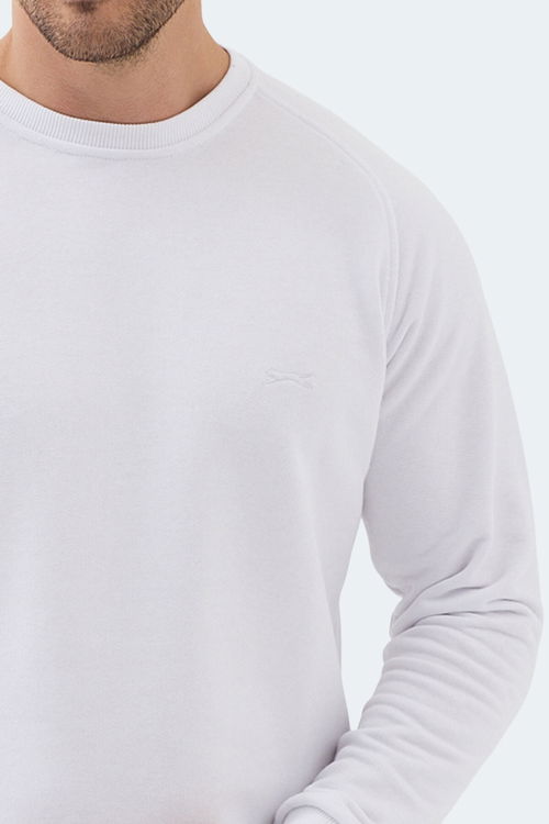 Slazenger NADAV Erkek Beyaz Sweatshırt