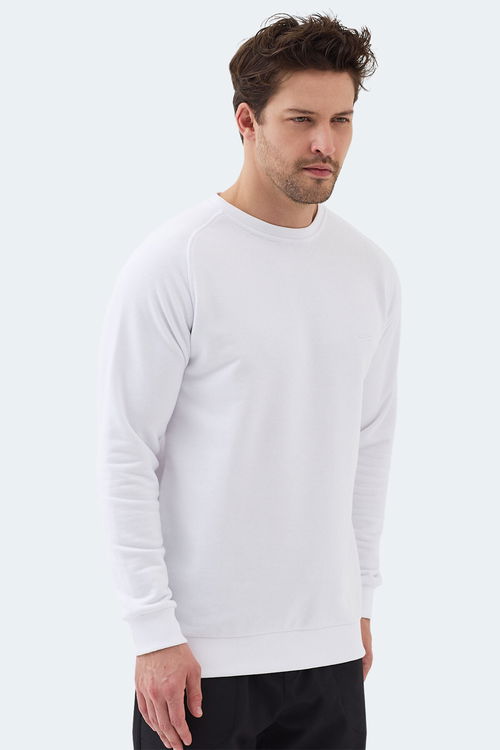 Slazenger NADAV Erkek Beyaz Sweatshırt