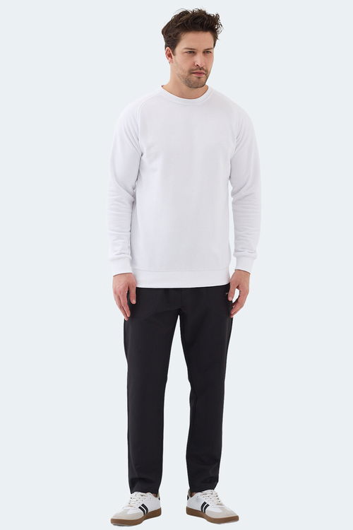 Slazenger NADAV Erkek Beyaz Sweatshırt