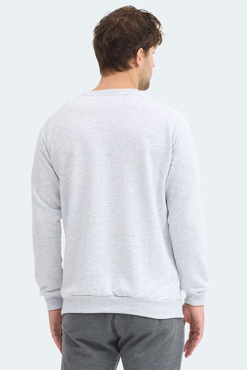 Slazenger NADAV Erkek Taş Gri Sweatshırt