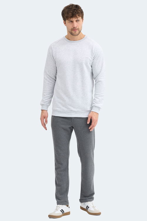 Slazenger NADAV Erkek Taş Gri Sweatshırt