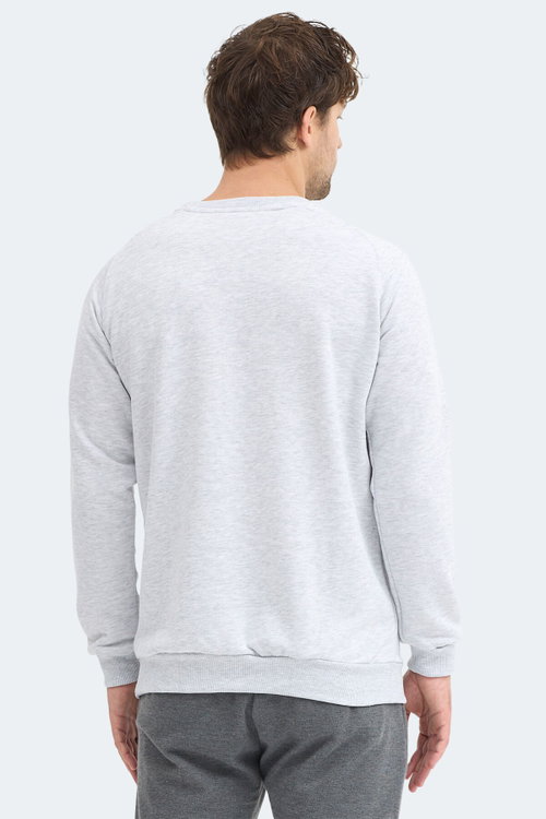Slazenger NADAV Erkek Taş Gri Sweatshırt