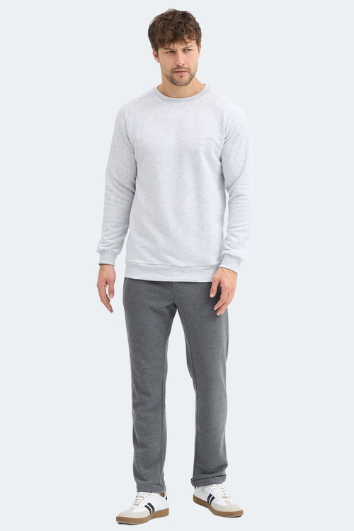 Slazenger NADAV Erkek Taş Gri Sweatshırt