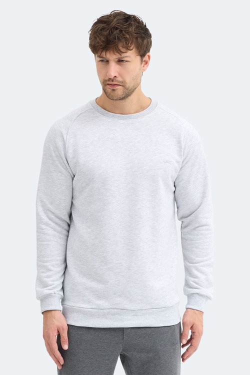Slazenger NADAV Erkek Taş Gri Sweatshırt