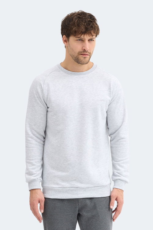 Slazenger NADAV Erkek Taş Gri Sweatshırt