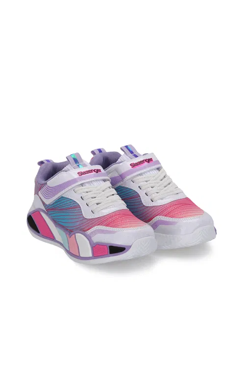 Slazenger NADIA Kız Çocuk Beyaz / Lila Günlük Spor Ayakkabısı