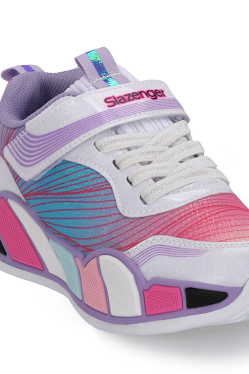 Slazenger NADIA Kız Çocuk Beyaz / Lila Günlük Spor Ayakkabısı