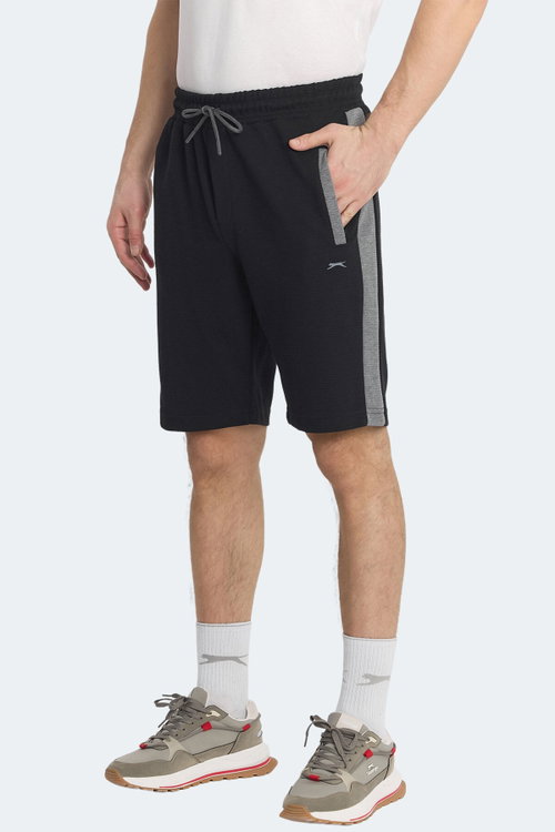 Slazenger NANDO 2 Lİ SET Erkek Siyah - Koyu Gri Şort