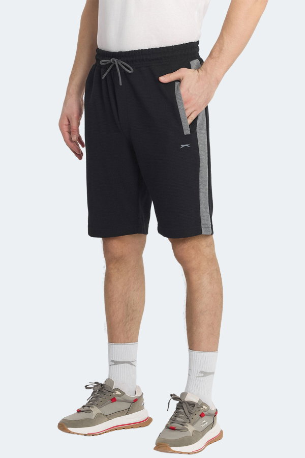 Slazenger NANDO 2 Lİ SET Erkek Siyah - Koyu Gri Şort