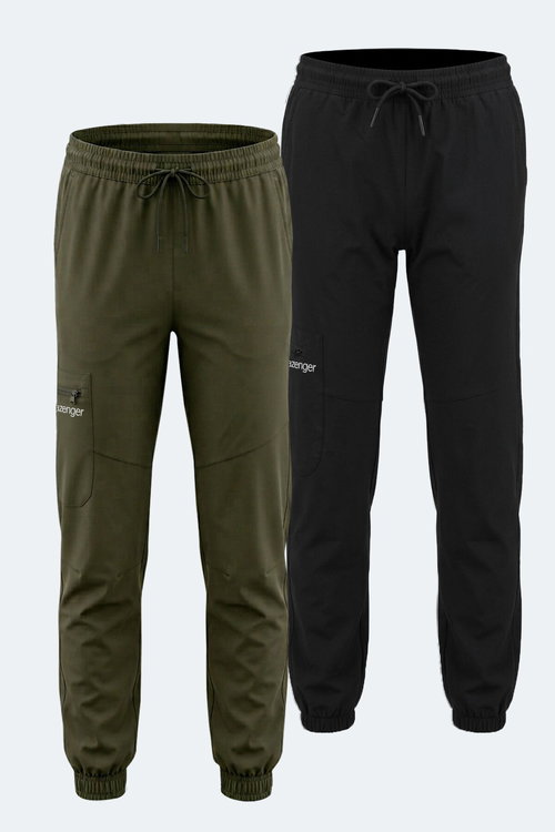 Slazenger NAOKO 2 Lİ SET Kadın Siyah - Haki Eşofman Altı