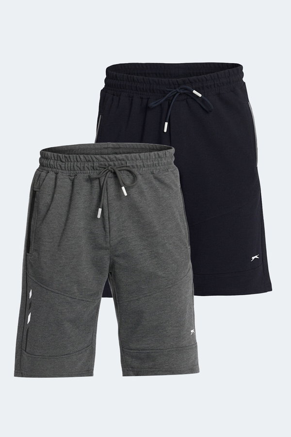 Slazenger NASIM 2 Lİ SET Erkek Lacivert - Koyu Gri Şort