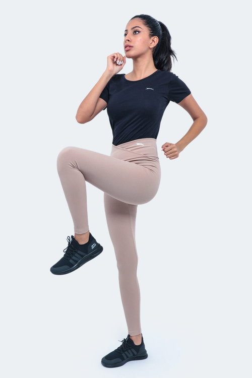 Slazenger NATALIE KTN Kadın Yüksek Bel Bej Tayt