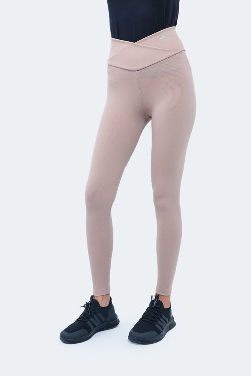 Slazenger NATALIE KTN Kadın Yüksek Bel Bej Tayt