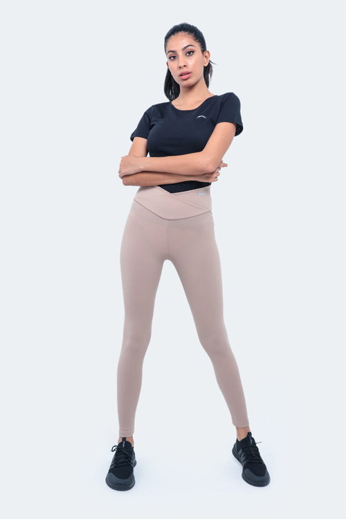 Slazenger NATALIE KTN Kadın Yüksek Bel Bej Tayt