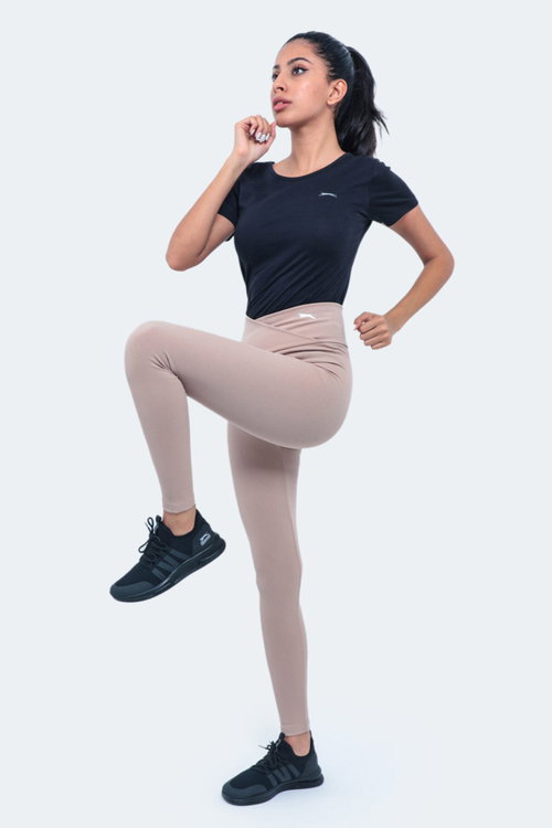 Slazenger NATALIE KTN Kadın Yüksek Bel Bej Tayt
