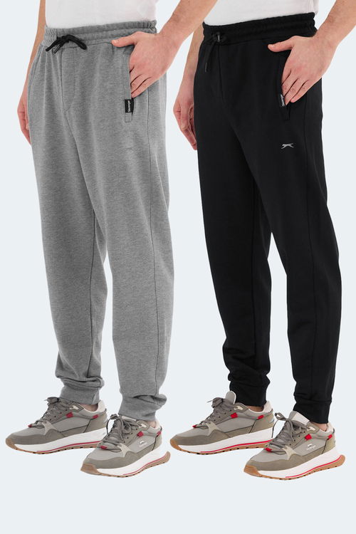 Slazenger NAVDEEP 2 Lİ SET Erkek Cepli Dar Paça Siyah - Koyu Gri Eşofman Altı Slazenger NAVDEEP 2 Lİ SET Erkek Cepli Dar Paça Siyah - Koyu Gri Eşofman Altı