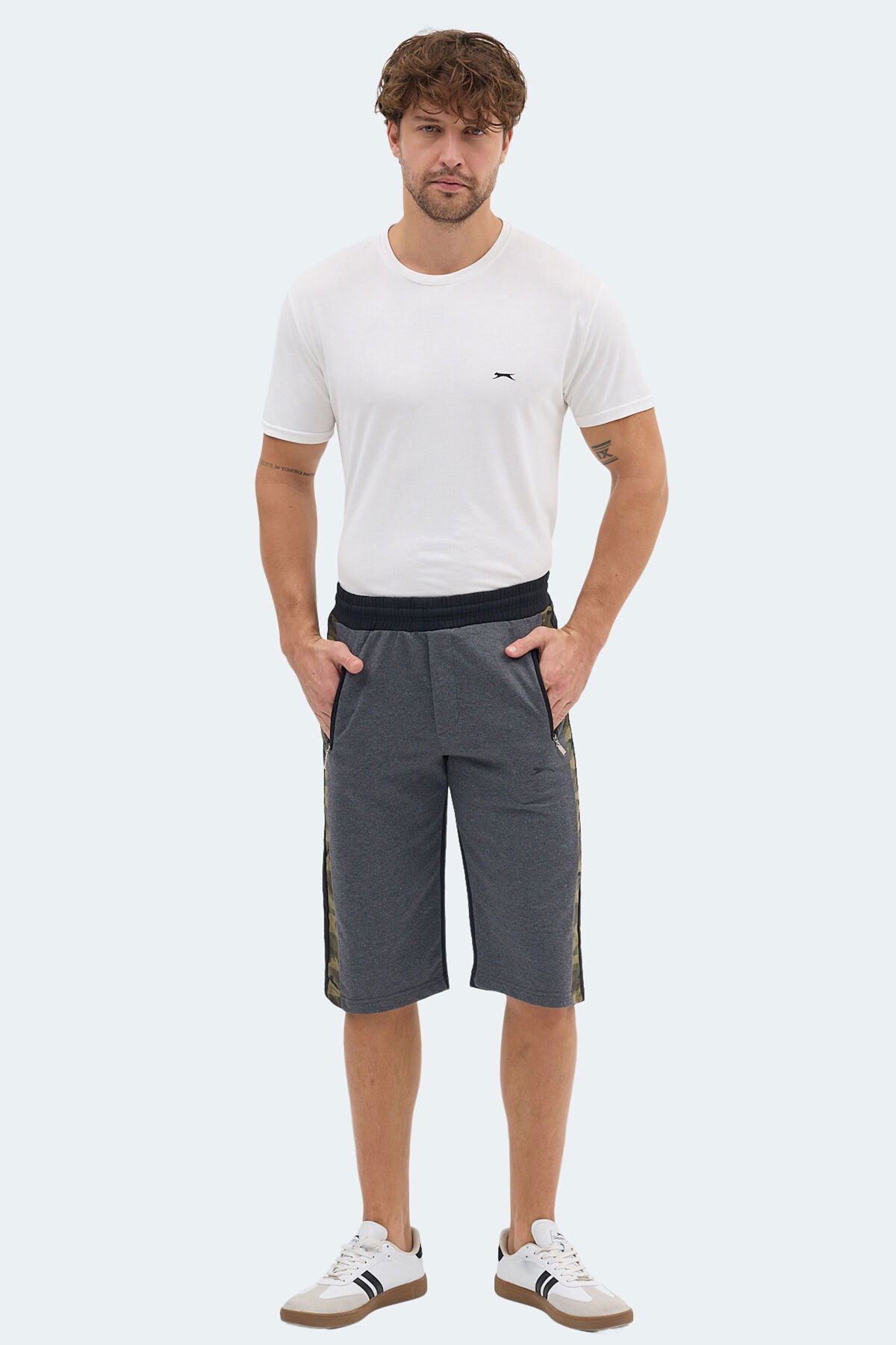 Slazenger NERO I Erkek Koyu Gri Şort - Thumbnail