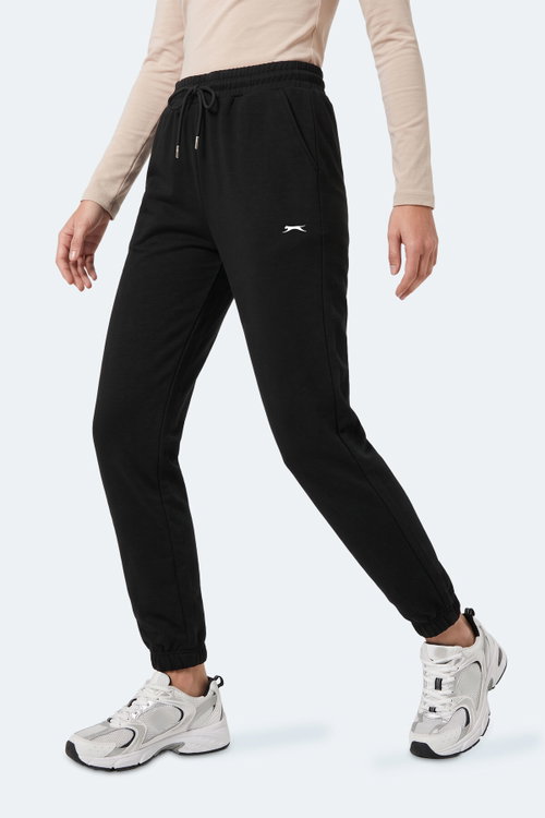 Slazenger NESSA I Kadın Cepli Siyah Eşofman Altı