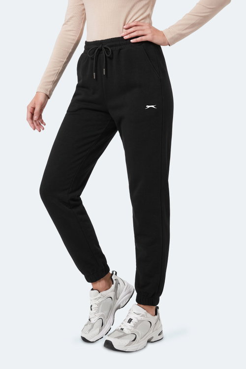 Slazenger NESSA I Kadın Cepli Siyah Eşofman Altı