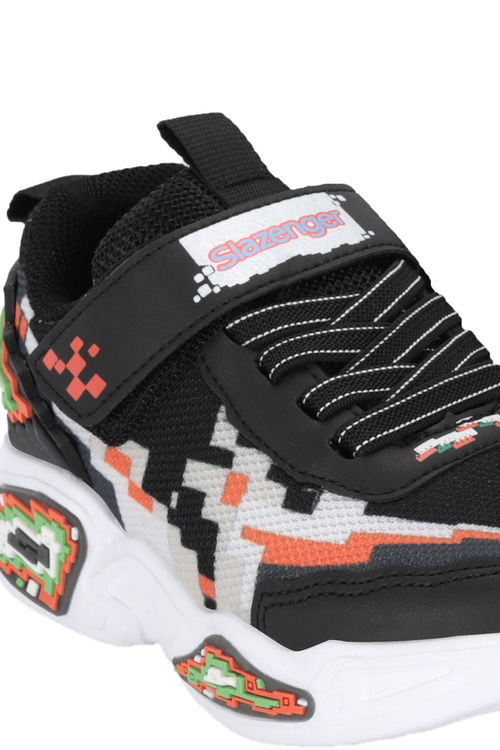 Slazenger NINJA Erkek Çocuk Siyah / Turuncu Günlük Spor Ayakkabısı