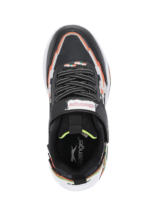 Slazenger NINJA Erkek Çocuk Siyah / Turuncu Günlük Spor Ayakkabısı