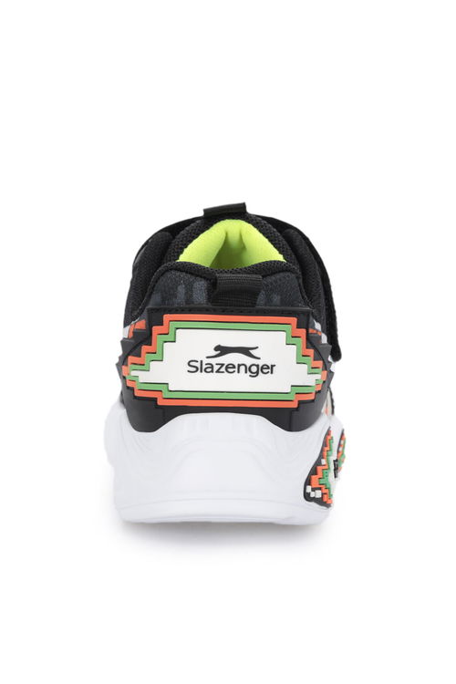 Slazenger NINJA Erkek Çocuk Siyah / Turuncu Günlük Spor Ayakkabısı