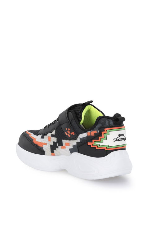 Slazenger NINJA Erkek Çocuk Siyah / Turuncu Günlük Spor Ayakkabısı