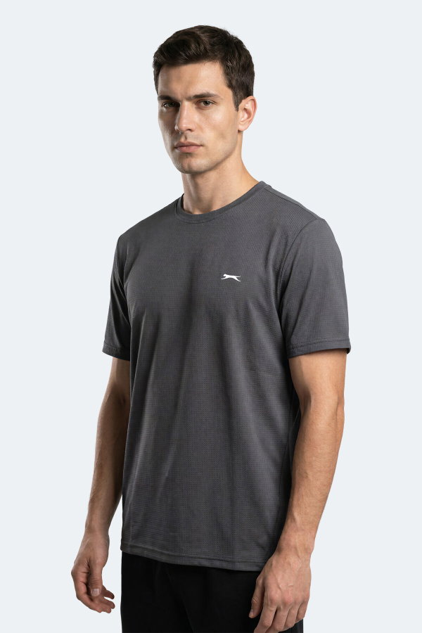 Slazenger NOONE I Erkek Koyu Gri Tişört