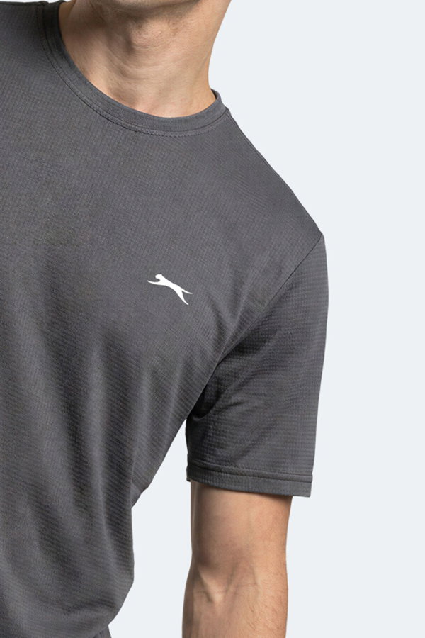 Slazenger NOONE I Erkek Koyu Gri Tişört