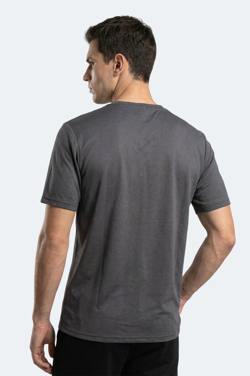 Slazenger NOONE I Erkek Koyu Gri Tişört