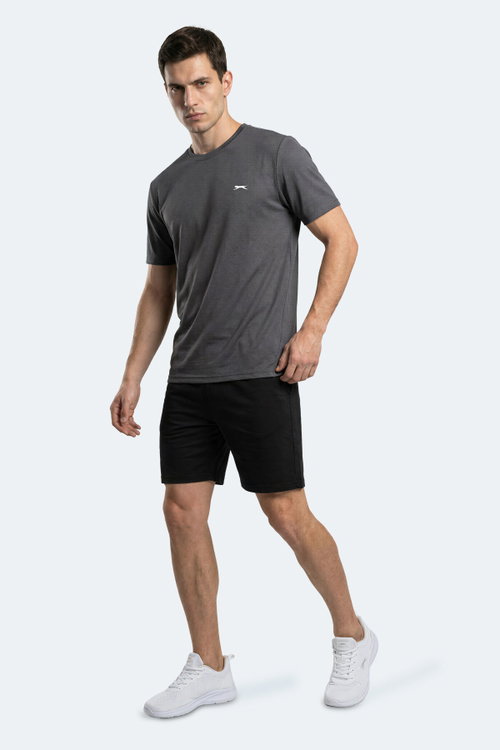 Slazenger NOONE I Erkek Koyu Gri Tişört