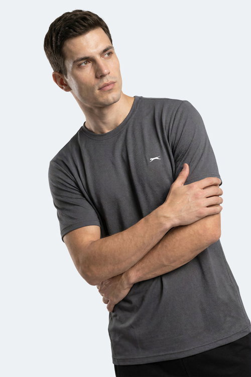 Slazenger NOONE I Erkek Koyu Gri Tişört