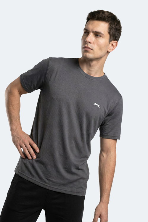Slazenger NOONE I Erkek Koyu Gri Tişört