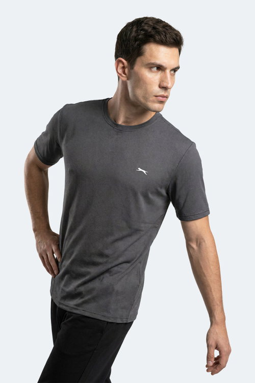 Slazenger NOONE I Erkek Koyu Gri Tişört