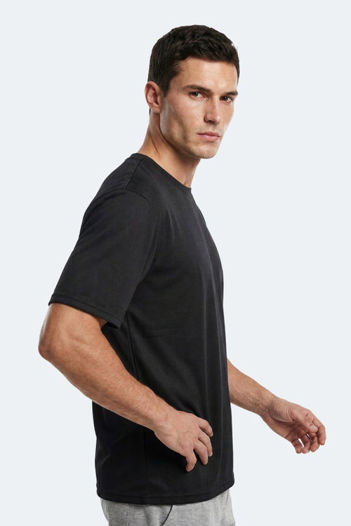 Slazenger NOONE I Erkek Siyah Tişört