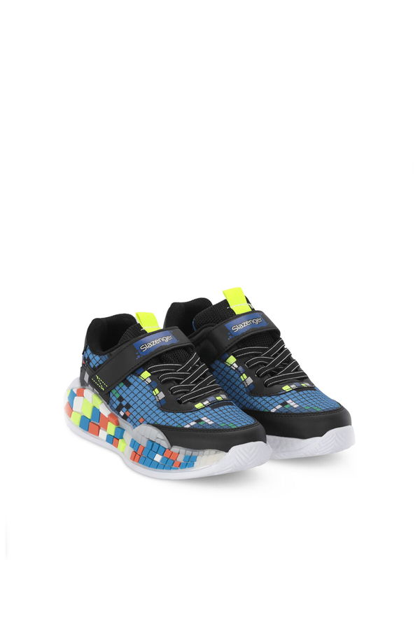 Slazenger NORTON Erkek Çocuk Siyah / Saks Mavi Günlük Spor Ayakkabısı