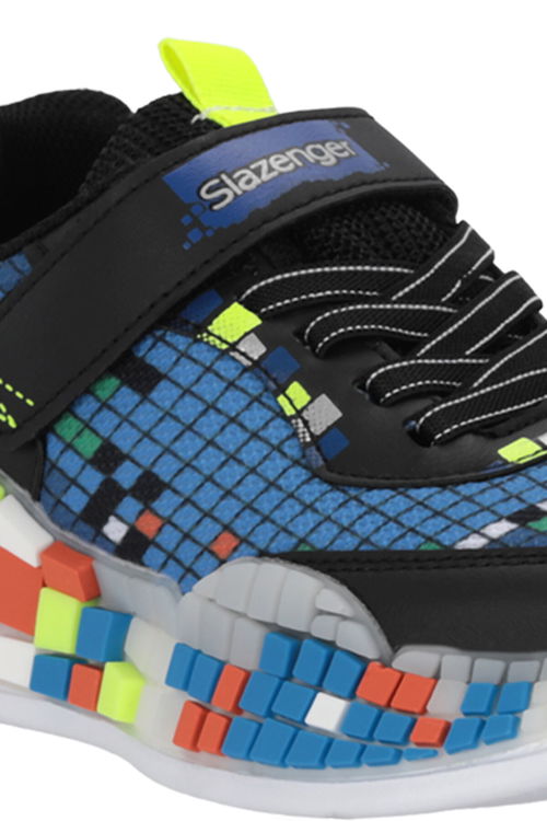 Slazenger NORTON Erkek Çocuk Siyah / Saks Mavi Günlük Spor Ayakkabısı
