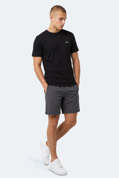 Slazenger NOTRON I 2 Lİ SET Erkek Beyaz - Siyah Tişört