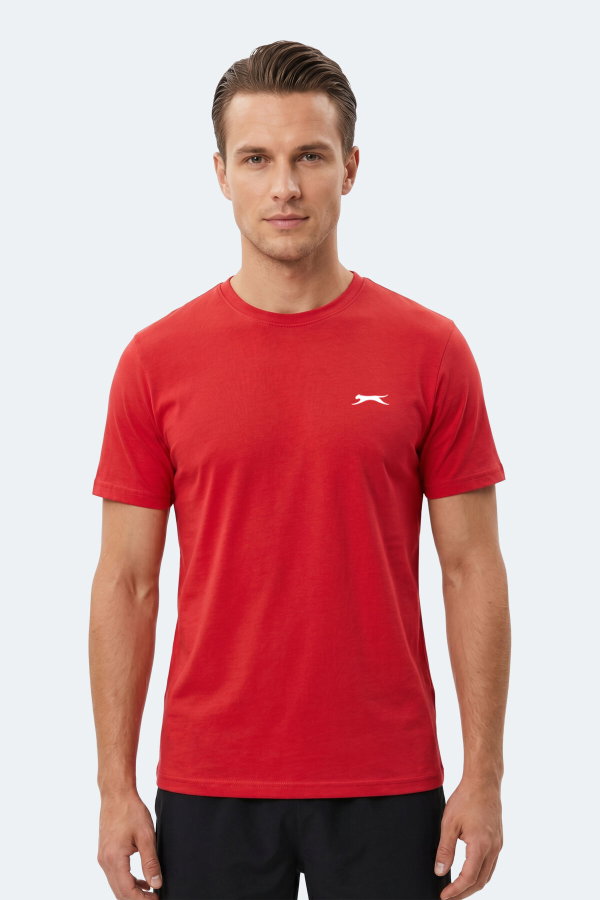Slazenger NOTRON I 3 LÜ SET Erkek Sarı - Kırmızı - Saks Mavi Tişört