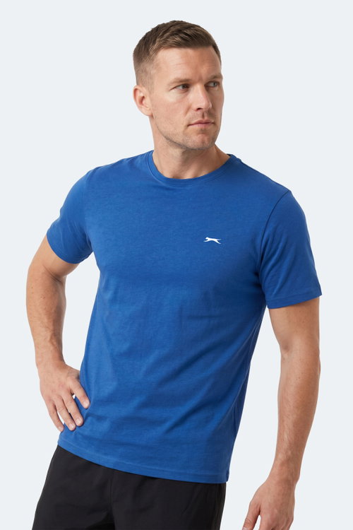 Slazenger NOTRON I Erkek Saks Mavi Tişört