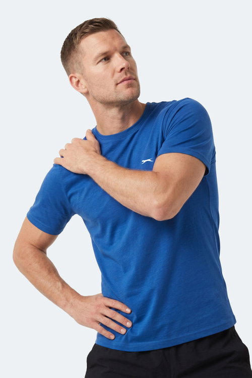 Slazenger NOTRON I Erkek Saks Mavi Tişört