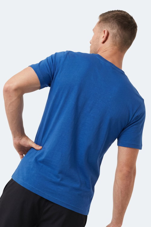 Slazenger NOTRON I Erkek Saks Mavi Tişört