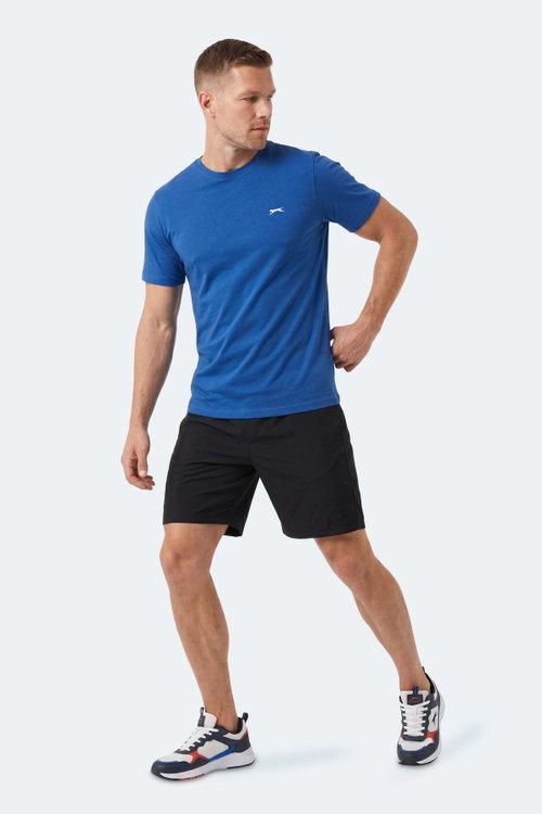 Slazenger NOTRON I Erkek Saks Mavi Tişört