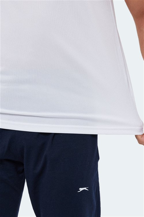 OBSERVE Erkek Kısa Kollu T-Shirt Beyaz / Lacivert
