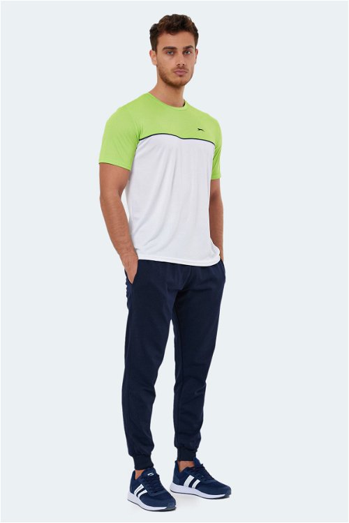 Slazenger OBSERVE Erkek T-Shirt Beyaz / Yeşil